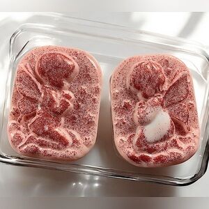 Strawberry soap 3rd eye handmade 4x2inch 5oz donkey milk, shea butter